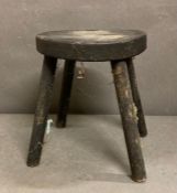 A miniature four legged stool (H22cm)