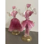 Two glass figurines of ladies AF