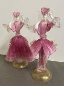 Two glass figurines of ladies AF