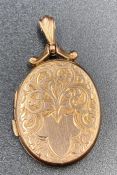 A 9ct gold locket (Approximate Total Weight 2.9g)