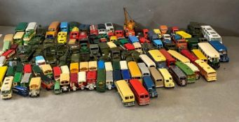 An extensive collection of diecast commercial vehicles to include vans, lorries, tankers etc by
