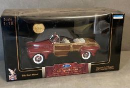 A Yatming Diecast model of a 1946 Ford Sportsman