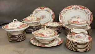 Sixty eight piece Shelley Sheraton dinner service to include platters, serving dishes and dinner