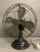 A vintage GEC industrial desk fan possibly 1930's