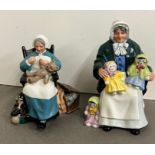 Two Royal Doulton figurines, The Rag Doll Seller and Nanny