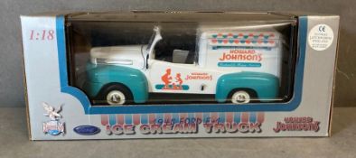 A Diecast model of a 1948 Ford F1 Ice Cream Truck