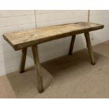 A reclaimed pine work table (H67cm W145cm D53cm)