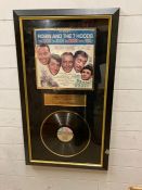 A framed presentation signed album of The Robin and the Hoods movie sound track signed by Dean