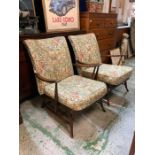 A pair of ercol style Mid Century easy chairs (SH42cm)