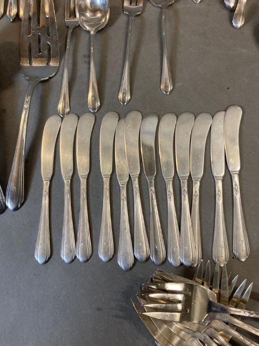 An extensive Sterling silver cutlery set by Towle silver, marked sterling pattern Pat 1928, Lady - Image 11 of 12