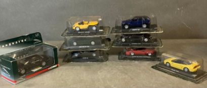 A selection of boxed Diecast models to include Jaguar, Honda and Renault
