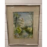 A watercolour of a topical scene by Elizabeth Scott Moore signed bottom right