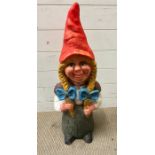 A garden gnome girl with plaits (H70cm)