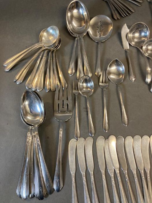 An extensive Sterling silver cutlery set by Towle silver, marked sterling pattern Pat 1928, Lady - Image 12 of 12