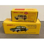 Two Dinky Diecast vehicles 197 Morris Mini Traveller and 551 Ford Taunus Polizeiwagen