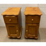 Pair of Cotswold Company bedside cabinets with drawer and cupboard below