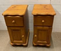 Pair of Cotswold Company bedside cabinets with drawer and cupboard below