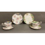 Two sets of Shelly cup, saucer and plate