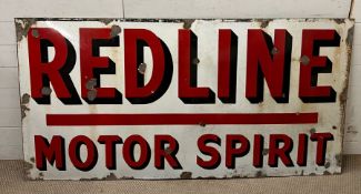 Redline Motor Spirit enamel sign (184cm x 92cm)