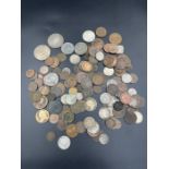 A selection of worldwide coins, various denominations, years, conditions etc.