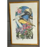 Katie Shears Limited Edition print 130/375 'Pelicans' 58cm x 37cm.