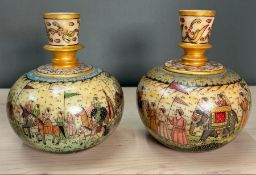 A pair of decorative vases