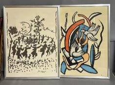 'Long Live Peace' Art Print Picasso and 'Doves' Art Print Fernand Leger (47cm x 64cm)