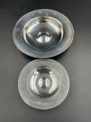 Two hallmarked silver pin dishes by William Comyns & Sons Ltd (Approximate total weight 177g) London