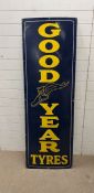 Goodyear Motor adverting enamel sign (180cm x 62cm)
