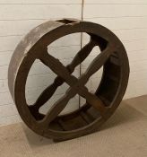 A reproduction oak water wheel (Dia 100cm Depth 30cm) AF