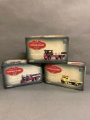 Three vintage Corgi Glory of Steam limited edition Diecast models 1/50 scale, Sentinel flat bed