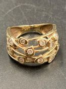 A 10ct gold and diamond ring (Approximate total weight 4.8g) Size N