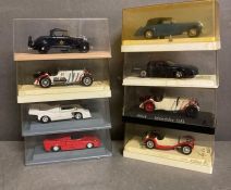 A selection of boxed Diecast cars to include Mercedes SSKI and a Chevrolet Camaro