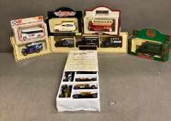 A selection of Diecast model cars and buses