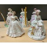 Five Compton and woodhouse Royal Worcester figurines Limited edition