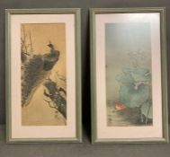 Two Japanese prints "Impression" of natural world