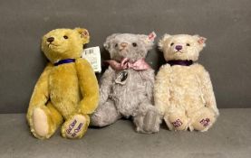 A selection of three Queen Elizabeth II themed Steiff Bears to include: Diamond Jubilee Bear, 70th