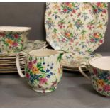 A part Royal Winton "Queen Anne" tea set to include cups, saucers and plates