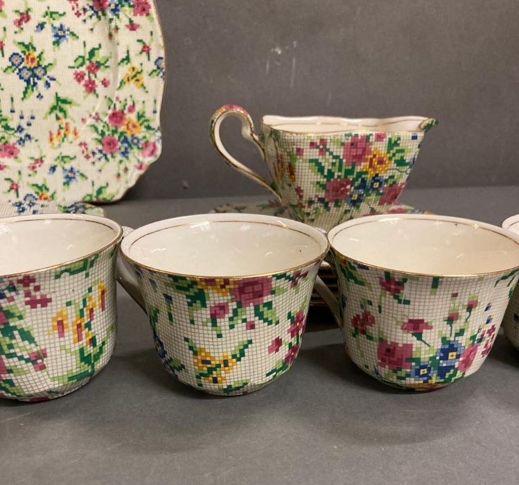 A part Royal Winton "Queen Anne" tea set to include cups, saucers and plates - Image 2 of 4