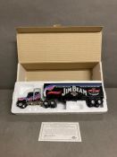 A boxed Matchbox collectable Jim Beam lorry