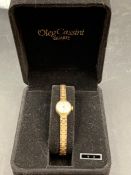 Accurist ladies 9ct gold watch on 9ct gold bracelet