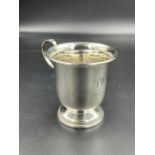 An engraved Christening cup, hallmarked for Birmingham, approximate weight 57g