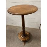 A Victorian circular occasional table (H72cm Dia40cm)