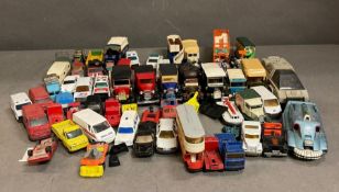 A quantity of play worn Diecast models vehicles to include Corgi and Matchbox