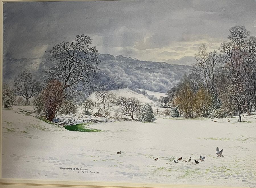 Stanley Roy Badmin RWS (1906- 1989) 'Vagaries of the Snow' signed and inscribed with title - Image 4 of 6