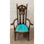An Art Nouveau arm chair AF