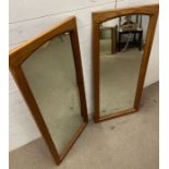 Two mirrored panels (123cm x56cm)
