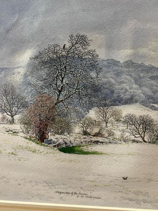 Stanley Roy Badmin RWS (1906- 1989) 'Vagaries of the Snow' signed and inscribed with title - Image 2 of 6