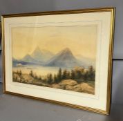 A Nicholl ARHA Watercolour of a Highland scene (64cm x 40cm)