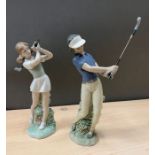 Two Nao golf figurines